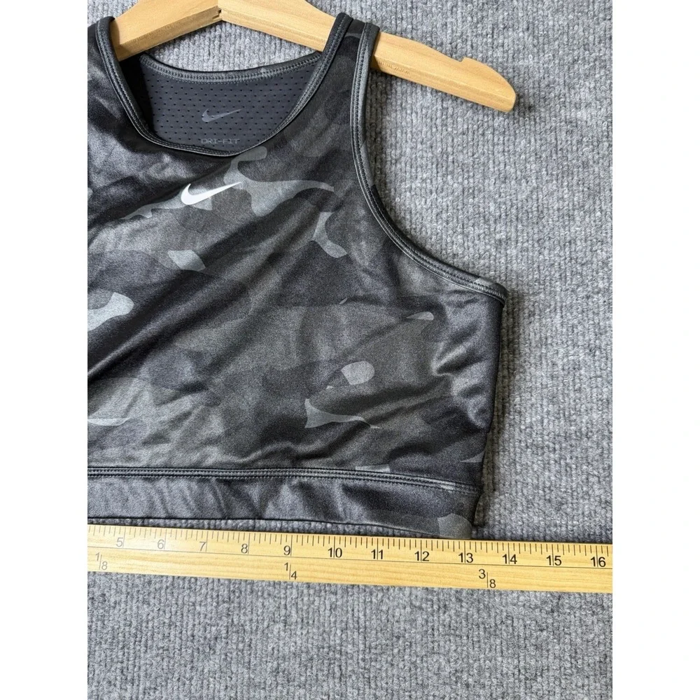 NIKE Dri FIT Sports Bra Womens‎ Medium Black Camo Racerback Me